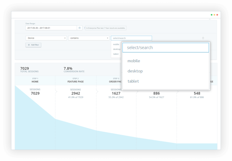 Funnel Analytics - Heatmaps, Session Recordings, Survey Tools, Funnels
