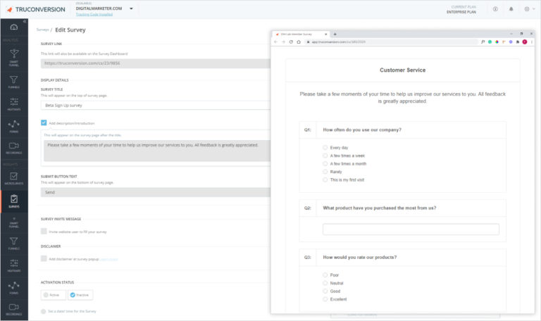 TruConversion - Heatmaps, Session Recordings, Survey Tools, Funnels